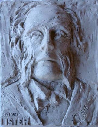 Book Id: 11612 Lister. Sculptured plaque by Doris Appel. Joseph Lister.