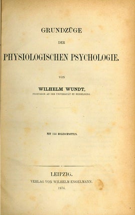 Book Id: 13136 Grundzuge der physiologischen Psychologie. Wilhelm Wundt