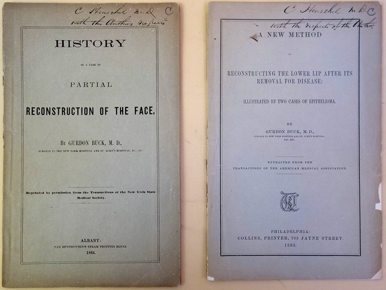 Book Id: 13195 (1)...Partial reconstruction of the face. (2) ...Reconstructing lower lip. Offprints inscribed by the author. Gurdon Buck.