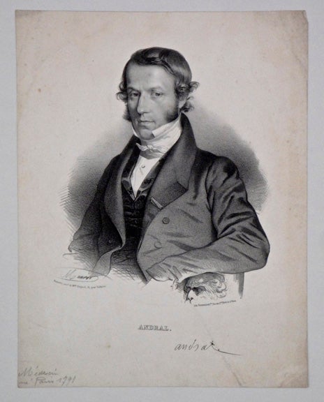 Book Id: 15029 Portrait of Andral, lithograph by Maurer. 29x22.5cm. Andral.