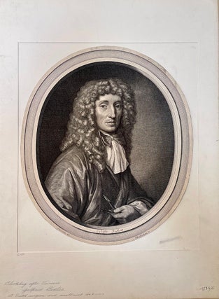 Portrait of Bidloo, cropped around oval, used as frontispiece for his large anatomy. Engraved by. Govert Bidloo.