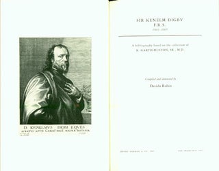 Book Id: 15836 Sir Kenelm Digby, A bibliography. Ltd to 350 copies.; Rubin,...