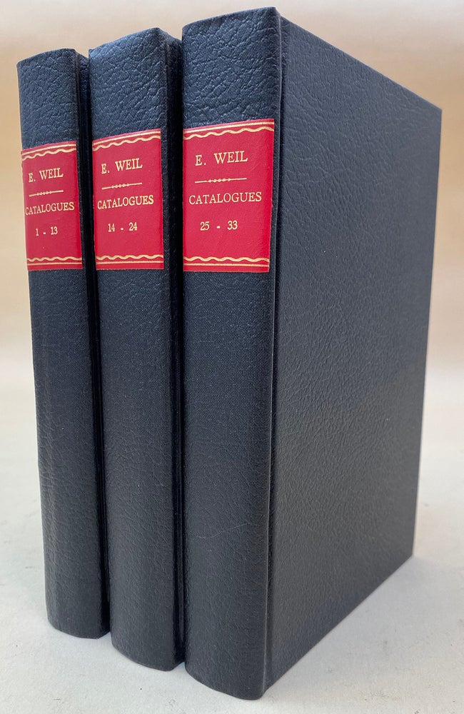 Book Id: 16547 Herbert M. Evans' run of the E. Weil catalogues 1-33, bound. Ernst Weil.