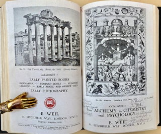 Herbert M. Evans' run of the E. Weil catalogues 1-33, bound.
