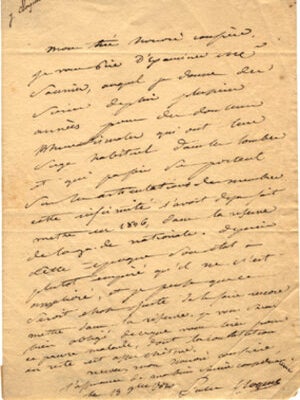 Book Id: 22437 Autograph letter signed to a colleague. Jules Cloquet