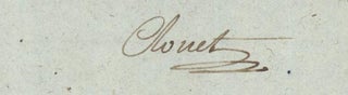 Book Id: 2465 Autograph letter signed to Citoyen [Pepin?] at Charleville....
