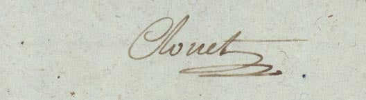 Book Id: 2465 Autograph letter signed to Citoyen [Pepin?] at Charleville. Jean-Francois Clouet.