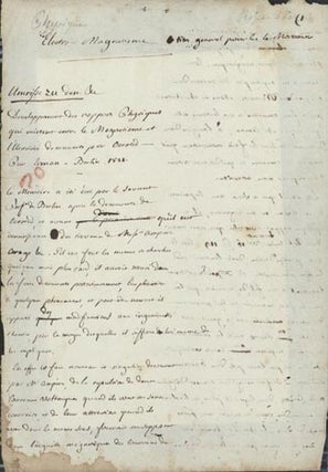 Book Id: 32310 Autograph Manuscript on Oersted's discovery of electro-magnetism....