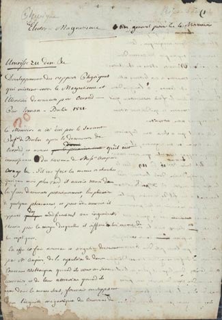 Book Id: 32310 Autograph Manuscript on Oersted's discovery of electro-magnetism. Charles-Gaspard de La Rive.