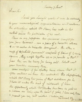 Book Id: 32327 Autograph letter signed to an unidentified correspondent. William...