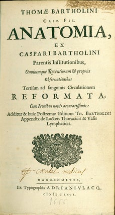 Book Id: 35953 Anatomia, ex Caspari Bartholini parentis institutionibus...