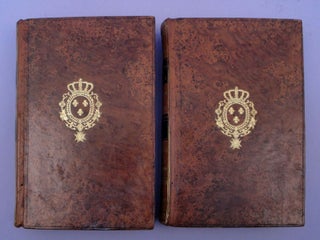 Essai de statique chimique. 2v. Arms of French King on upper covers. Very fine