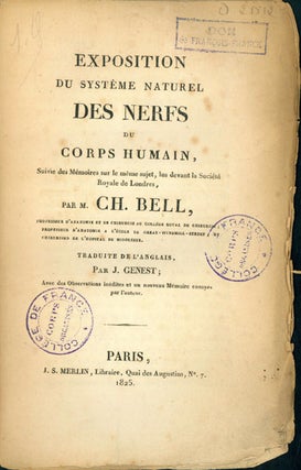 Book Id: 378 Exposition du systeme naturel des nerfs du corps humain. Charles Bell