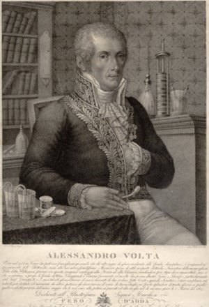 Book Id: 38664 Alessandro Volta. Engraved portrait By Rados after Focosi. Alessandro Volta.