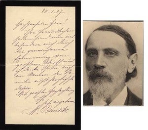 Book Id: 38725 Autograph letter signed on mourning stationery. Moritz Benedikt