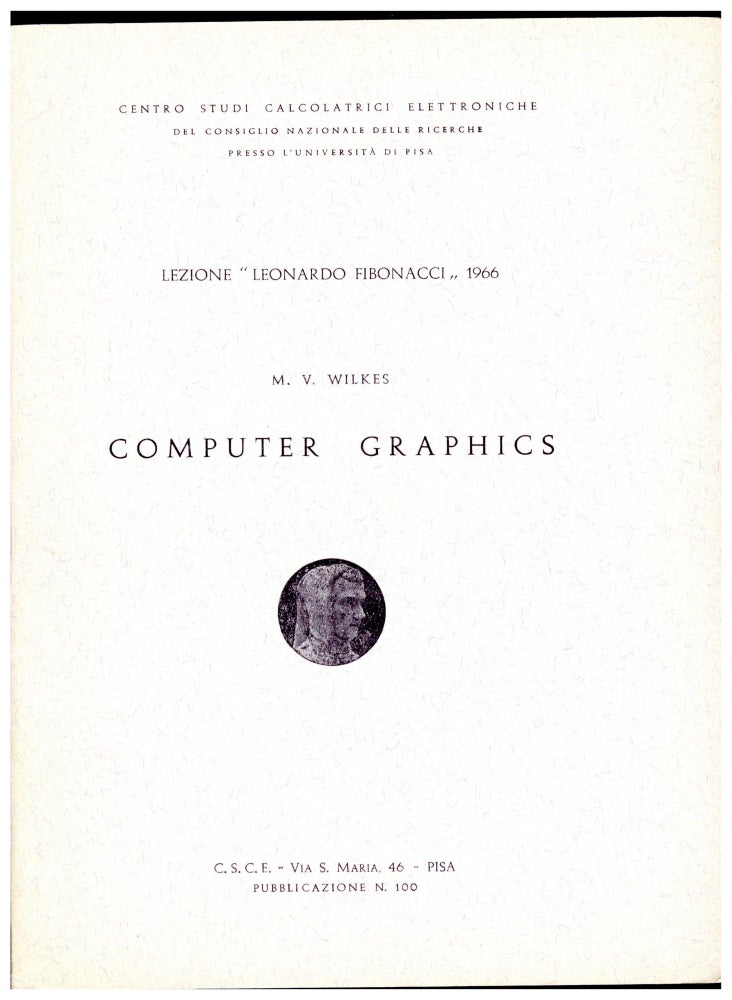 Book Id: 39747 Computer graphics. Signed pamphlet. Maurice V. Wilkes.