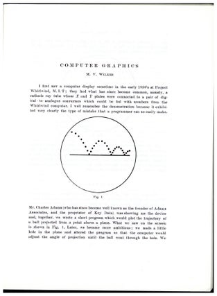 Computer graphics. Signed pamphlet