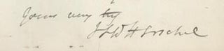 Book Id: 40152 Autograph letter signed to Francis Baily. John F. W. Herschel