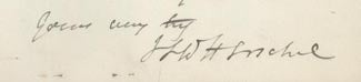 Book Id: 40152 Autograph letter signed to Francis Baily. John F. W. Herschel.