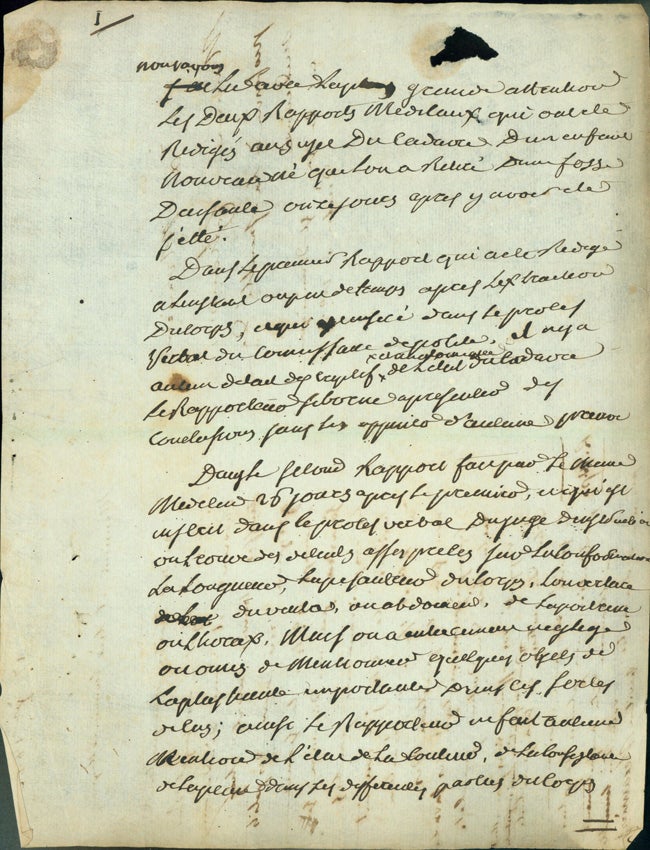 Book Id: 40393 Autograph manuscript signed. 10pp., with Recamier Autograph letter signed. Francois Chaussier.