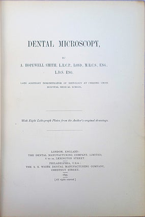 Book Id: 40504 Dental microscopy. Dedication copy with signed photo. Arthur...