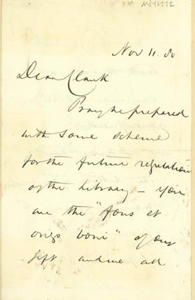 Book Id: 40772 Autograph letter signed to Latimer Clark. William Henry Preece