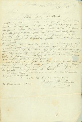 Book Id: 40784 Autograph letter signed to John Brett, with Brett's autograph...