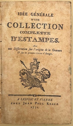Book Id: 40937 Idée générale d'une collection complette d'estampes. Karl...