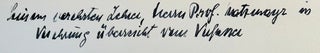 Raketenflugtechnik. Inscribed on front flyleaf to his teacher Prof. Katzmayer who is mentioned in the introduction