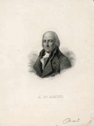 Book Id: 41177 Engraved portrait, by E. Conquy after Girard. J. D' Arcet