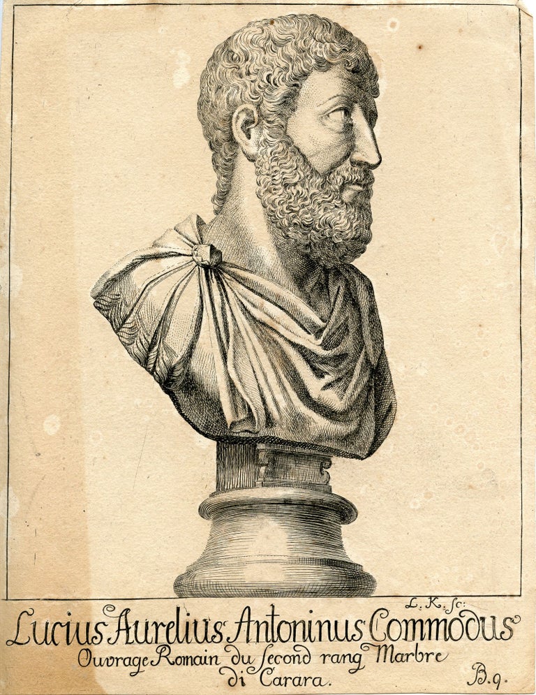 Book Id: 41178 Ouvrage Romain du Second rang Marbre de Carara. Engraved Portrait by L. K. Lucius Aurelius Antoninus.