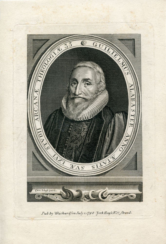Book Id: 41199 Engraved Portrait by Cornelius Iohriss. Guilielmus Alabaster.