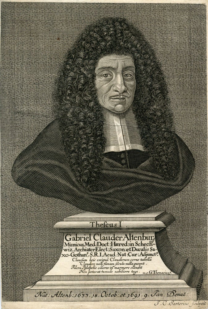 Book Id: 41208 Engraved Portrait by J. C. Sartorius. Gabriel Clauder Altenburg.