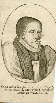Book Id: 41210 Engraved Portrait by Hollar, 1643. Lancelot Andrewes, Bishop of...