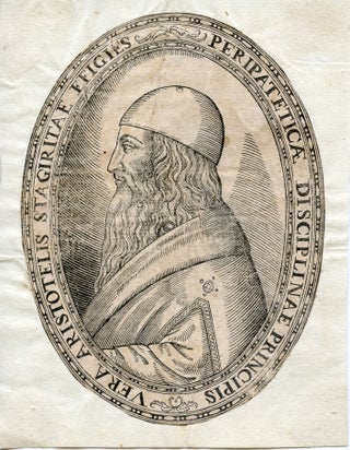 Book Id: 41217 Woodcut portrait cameo. Aristotle
