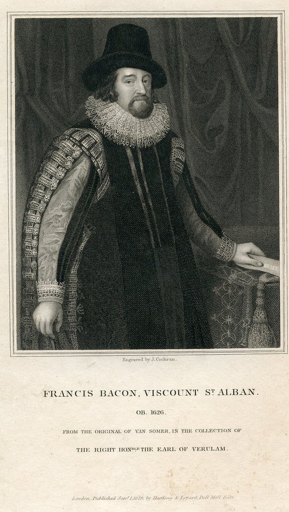 Book Id: 41225 Viscount St. Alban. Engraved Portrait by J. Cochran after Van Somer. Francis Bacon.