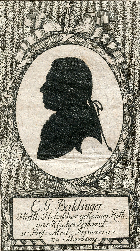 Book Id: 41231 Engraved Portrait in silhouette by Stahl. E. G. Baldinger.