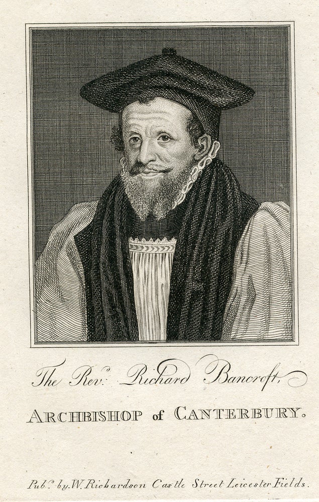 Book Id: 41232 Archbishop of Canterbury. Engraved Portrait. Richard Bancroft.