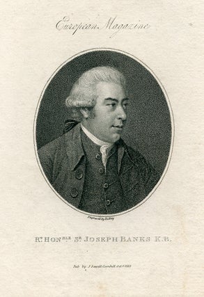 Book Id: 41235 Engraved Portrait by Ridley. European Magazine. Joseph Banks