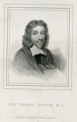 Book Id: 41312 Engraved Portrait by W. C. Edwards. Sir Thomas Brown, MD