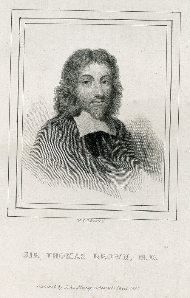 Book Id: 41312 Engraved Portrait by W. C. Edwards. Sir Thomas Brown, MD.
