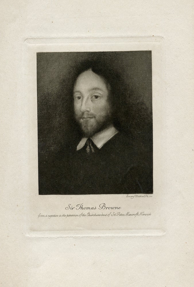 Book Id: 41317 Photogravure Portrait by Emery Walker after an original painting. Sir Thomas Brown, MD.