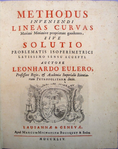 Book Id: 42452 Methodus inveniendi Lineas Curvas. Leonhard Euler.
