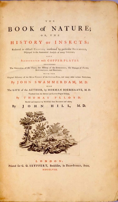 Book Id: 42737 The book of nature; or, the history of insects. Jan Swammerdam.