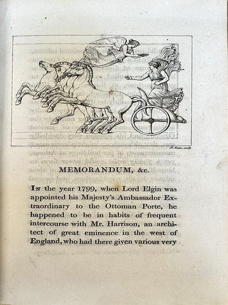 Memorandum on the Subject of the Earl of Elgin's Pursuits in Greece.