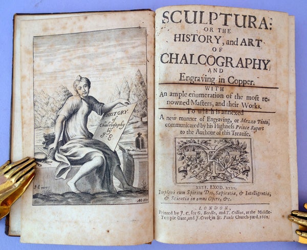 Book Id: 42959 Sculptura: Or the history and art of chalcography and engraving in copper. John Evelyn.