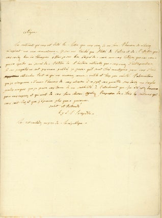 2 Autograph letters signed plus other materials. Bernard Germain Lacepede.