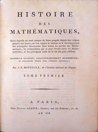 Histoire des mathematiques . . . Second edition, considerably augmented