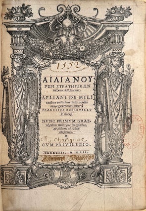 Book Id: 43183 [Greek transliterated] Peri stategikon taxeon hellenikon] De...