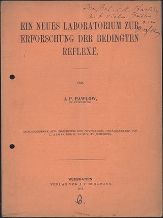 Book Id: 43275 Ein neues Laboratorium zur Erforschung der bedingten Reflexe....
